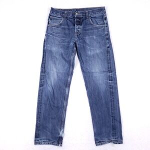 King Reign Supreme Selvedge Button Fly Jeans 34 Blue
